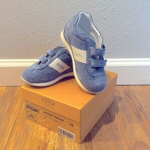 Authentic Tod’s Junior Blue Velcro Primi Passi Sneakers US 9 Toddler